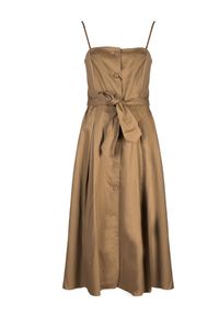 Armani Exchange Sukienka | 3GYA21 YNJHZ | Kobieta | Beżowy. Kolor: beżowy. Materiał: bawełna. Długość rękawa: na ramiączkach. Typ sukienki: dopasowane, rozkloszowane. Długość: midi