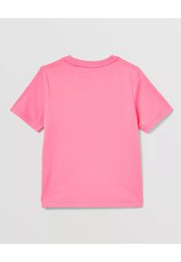 BURBERRY CHILDREN - Różowa koszulka z nadrukiem 4-14 lat. Kolor: różowy, wielokolorowy, fioletowy. Materiał: bawełna. Wzór: nadruk. Sezon: lato #2