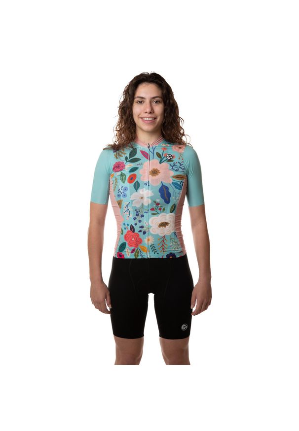 C-LAB - Koszulka rowerowa damska Ottima Primavera. Kolor: zielony. Sport: kolarstwo
