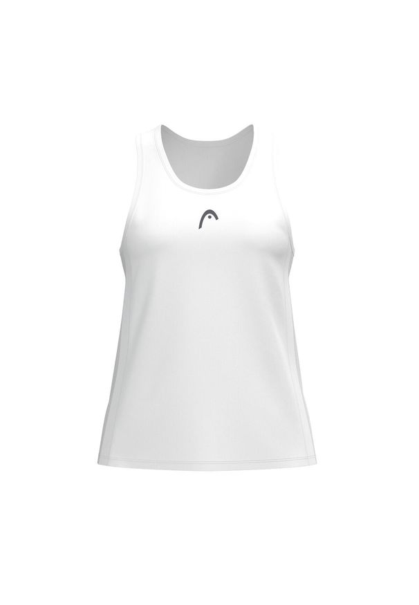 Dziewczęcy tank top Head Club 25. Kolor: biały. Długość rękawa: bez rękawów. Sport: tenis