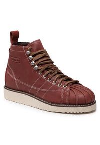Adidas - adidas Sneakersy Superstar Boot FZ2642 Bordowy. Kolor: czerwony. Materiał: skóra. Model: Adidas Superstar #7