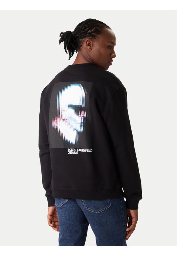 Karl Lagerfeld Jeans Bluza B1M20052 Czarny Regular Fit. Kolor: czarny. Materiał: bawełna