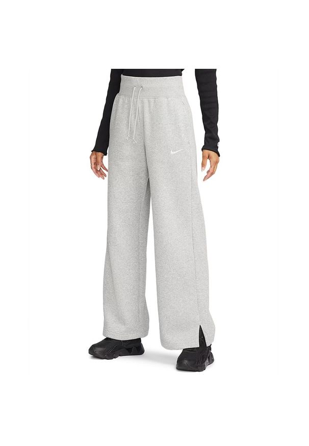 Spodnie damskie Nike Sportswear Phoenix Polar DQ5615-063 - szare. Kolor: szary. Materiał: polar. Sport: fitness