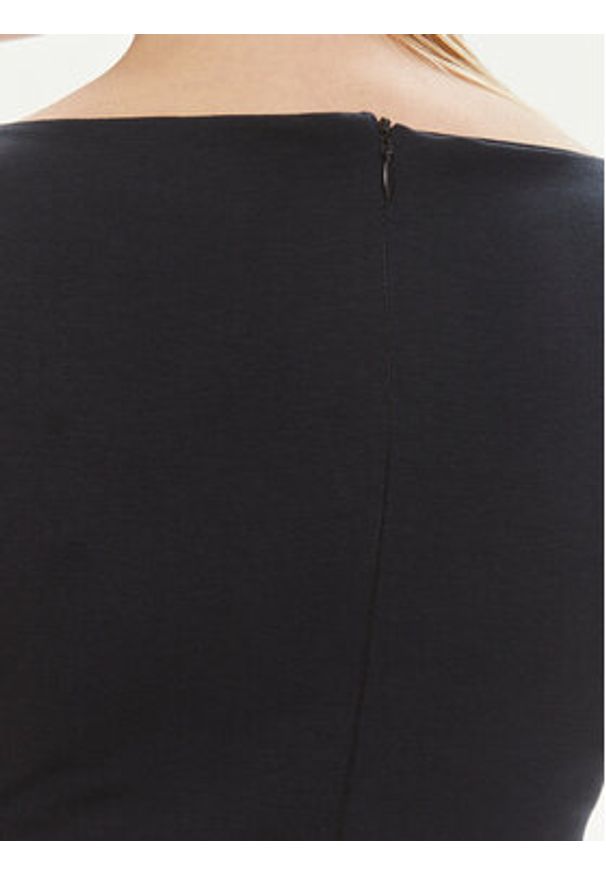 ViCOLO Sukienka codzienna TB0109 Granatowy Slim Fit. Okazja: na co dzień. Kolor: niebieski. Materiał: bawełna. Typ sukienki: proste. Styl: casual