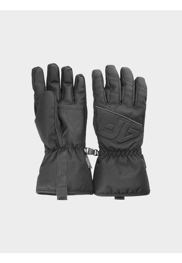 4f - Rękawice narciarskie Thinsulate męskie - czarne. Kolor: czarny. Materiał: materiał, syntetyk. Technologia: Thinsulate. Sport: narciarstwo