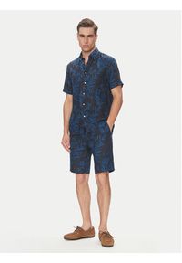 TOMMY HILFIGER - Tommy Hilfiger Koszula Tropical MW0MW38586 Granatowy Regular Fit. Kolor: niebieski. Materiał: len #4