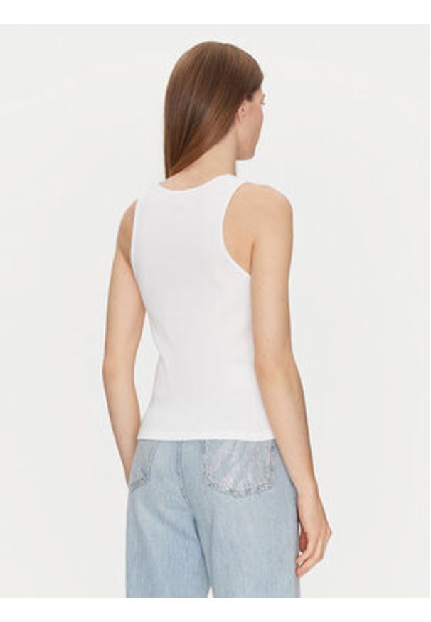 TwinSet - TWINSET Top 251TP2550 Biały Slim Fit. Kolor: biały. Materiał: bawełna