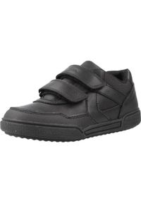 Geox - Kapcie GEOX J POSEIDO BOY Czarny. Kolor: czarny. Materiał: tkanina, skóra. Sport: turystyka piesza