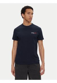 Tommy Jeans T-Shirt Dna Graphic DM0DM20815 Granatowy Regular Fit. Kolor: niebieski. Materiał: bawełna