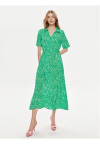JDY Sukienka koszulowa Starr 15320702 Zielony Regular Fit. Kolor: zielony. Materiał: wiskoza. Typ sukienki: koszulowe #1