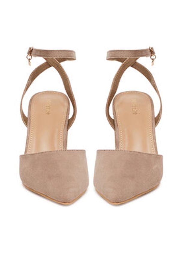 DeeZee Czółenka HTA917-2A Beżowy. Kolor: beżowy. Materiał: materiał