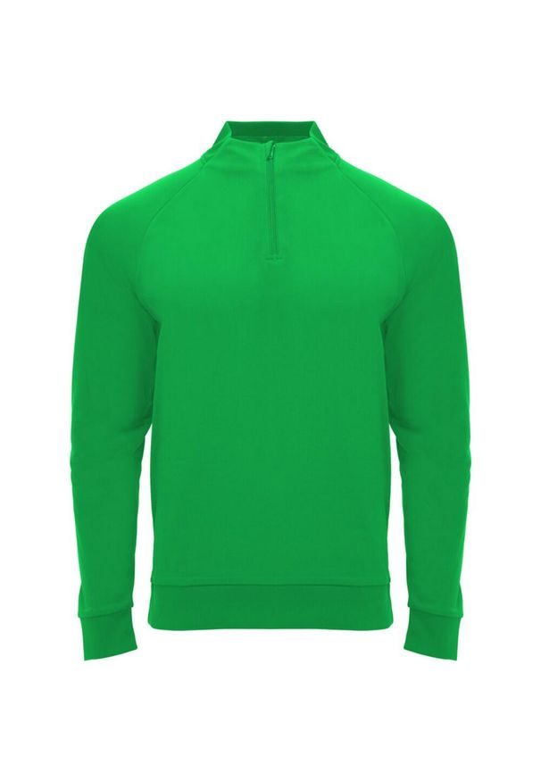 ROLY - Bluza Z Długim Rękawem Dla Dorosłych Unisex Epiro Quarter Zip. Kolor: zielony. Długość rękawa: długi rękaw. Długość: długie