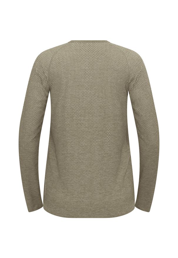 Koszulka damska Odlo ESSENTIAL SEAMLESS T-shirt crew neck l/s. Kolor: zielony. Długość rękawa: długi rękaw
