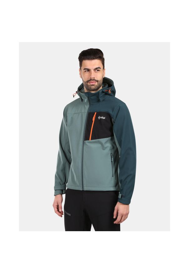 Męska kurtka softshell Kilpi ONTAVIO-M. Kolor: zielony. Materiał: softshell