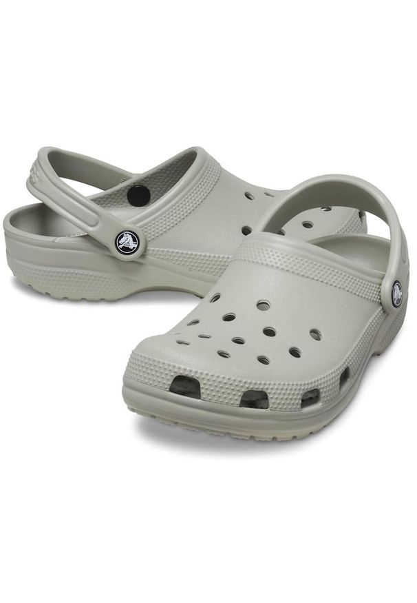 Crocs Clásico Zueco. Okazja: na co dzień. Kolor: szary. Materiał: syntetyk, materiał. Styl: casual