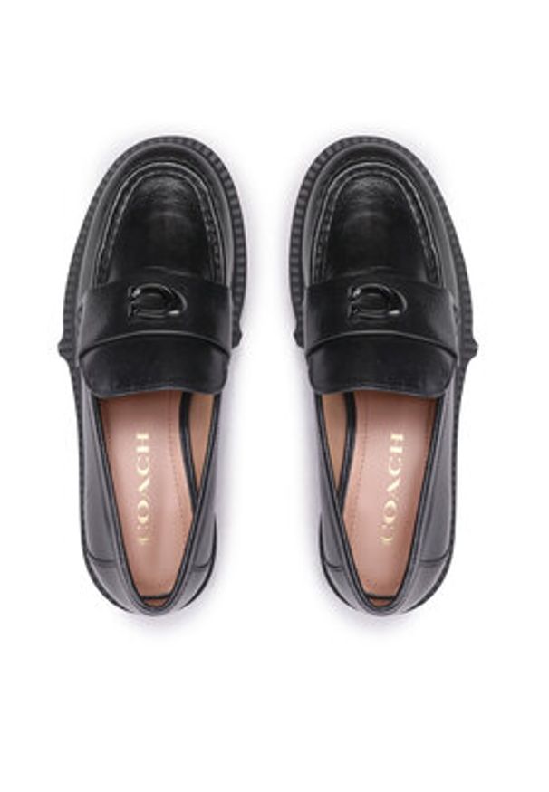 Coach Loafersy Leah Loafer CB990 Czarny. Kolor: czarny. Materiał: skóra