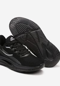 Born2be - Czarne Płaskie Buty Sportowe Sneakersy ze Sznurowaniem Baxia. Okazja: na co dzień. Kolor: czarny. Materiał: jeans #2