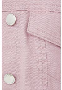 only - Only kurtka jeansowa damska kolor fioletowy przejściowa. Okazja: na co dzień. Kolor: fioletowy. Materiał: jeans. Styl: casual