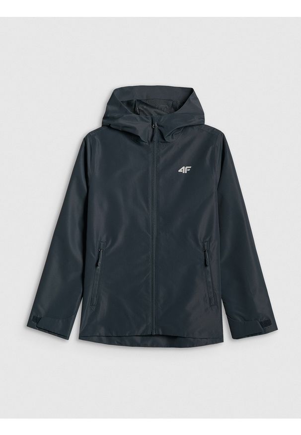 4f - 4F Kurtka przejściowa membrana 5000 dziecięca - granatowa 158 (12-13 lat). Okazja: na spacer, na co dzień, na uczelnię. Kolor: niebieski. Sezon: lato. Styl: casual