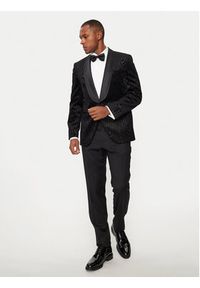 BOSS - Boss Marynarka H-Jeckson-Tux-231 50527994 Czarny Slim Fit. Kolor: czarny. Materiał: bawełna