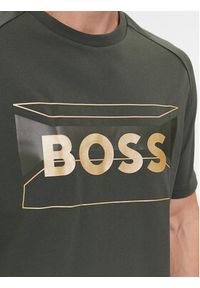 BOSS - Boss T-Shirt 50514527 Zielony Regular Fit. Kolor: zielony. Materiał: syntetyk, bawełna #4