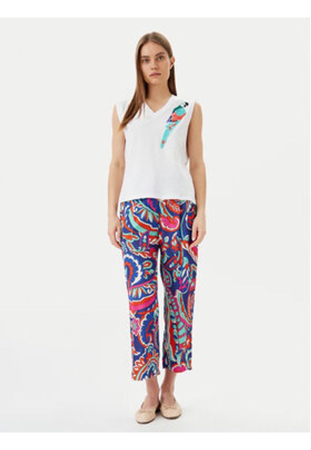 Lola Casademunt by Maite Bluzka MS2515023 Biały Regular Fit. Kolor: biały. Materiał: bawełna