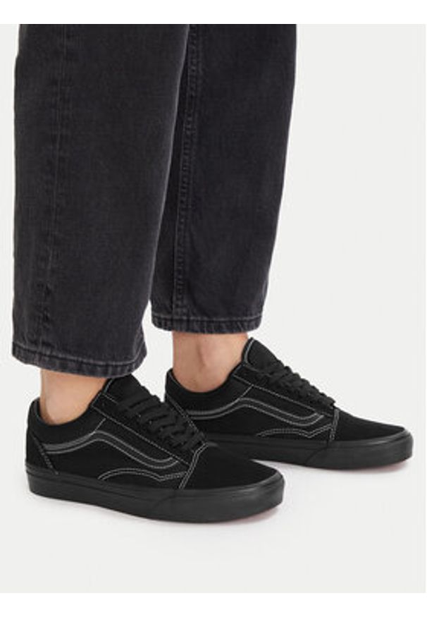 Vans Tenisówki Old Skool VN000D6WBKA1 Czarny. Kolor: czarny. Materiał: zamsz, skóra