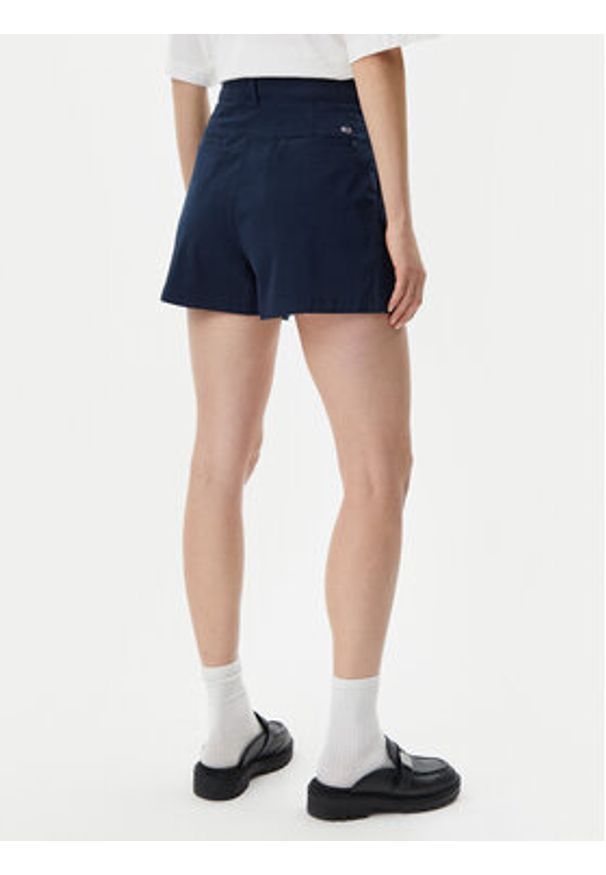 Tommy Jeans Szorty materiałowe Claire DW0DW21643 Granatowy Regular Fit. Kolor: niebieski. Materiał: bawełna