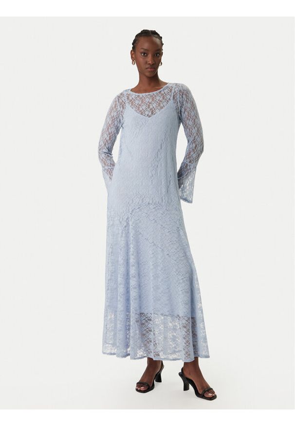 Vero Moda Sukienka letnia Loulou 10346192 Błękitny Loose Fit. Kolor: niebieski. Materiał: syntetyk. Sezon: lato