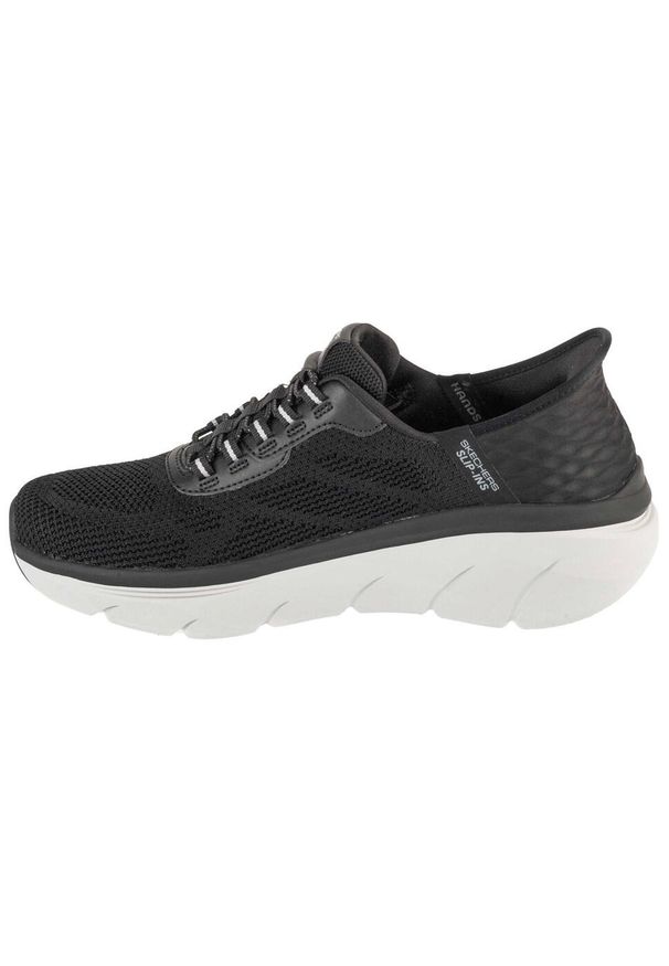skechers - Buty sportowe Sneakersy męskie, Slip-ins: D'Lux Walker 2.0 - Rezinate. Kolor: czarny. Sport: turystyka piesza