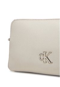 Calvin Klein Jeans Torebka Minimal Monogram Camera Bag 20 LV04K3162G Écru. Materiał: skórzane #4