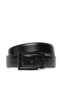 Calvin Klein Pasek Męski Square Buckle 32Mm Adj LV04D7026G Czarny. Kolor: czarny. Materiał: skóra