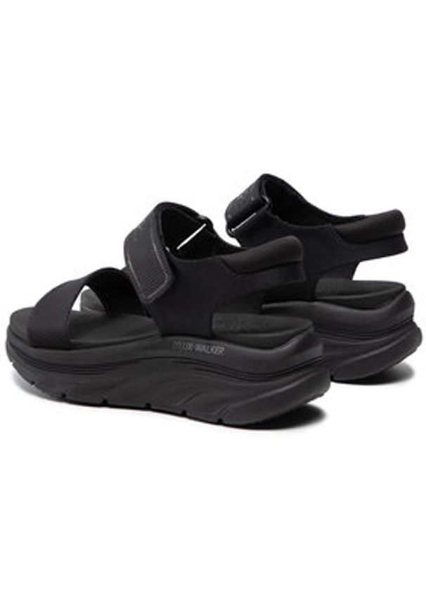 skechers - Skechers Sandały New Block 119226/BBK Czarny. Kolor: czarny. Materiał: materiał