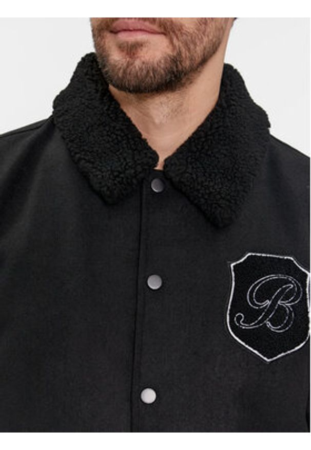 Brave Soul Kurtka bomber MJK-DURDEN Czarny Regular Fit. Kolor: czarny. Materiał: syntetyk