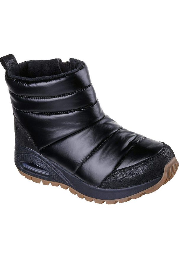 skechers - Buty Skechers Uno Rugged - Puffer Daze, Kobiety. Kolor: czarny. Materiał: materiał, syntetyk. Sport: fitness