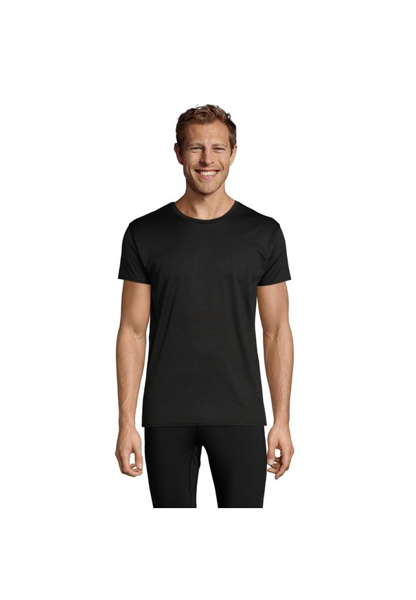 SOL'S - Koszulka Sprinterska Unisex Dla Dorosłych. Kolor: czarny. Sport: turystyka piesza