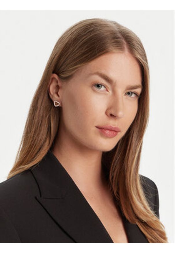 Philipp Plein - PHILIPP PLEIN Kolczyki Plein Rocked Heart PJZEA10EU Różowy. Materiał: metalowe. Kolor: różowy