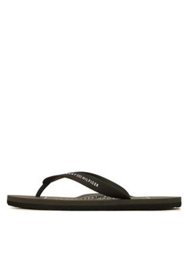 TOMMY HILFIGER - Tommy Hilfiger Japonki Rubber Hilfiger Beach Sandal FM0FM04468 Czarny. Kolor: czarny