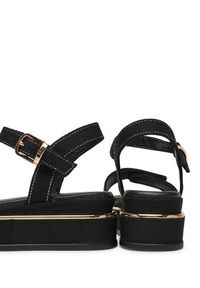 TOMMY HILFIGER - Tommy Hilfiger Sandały T3A2-33788-1828 S Czarny. Kolor: czarny. Materiał: materiał