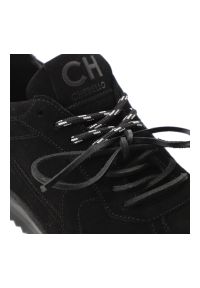 CheBello - Czarne Sneakersy Chebello Skórzane Obuwie Damskie. Kolor: czarny. Materiał: skóra. Styl: klasyczny, elegancki, sportowy #4