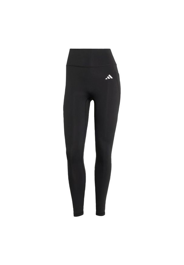 Adidas - Legginsy 7/8 bez szwu z przodu Optime Essentials. Kolor: czarny. Technologia: ClimaCool (Adidas). Wzór: gładki