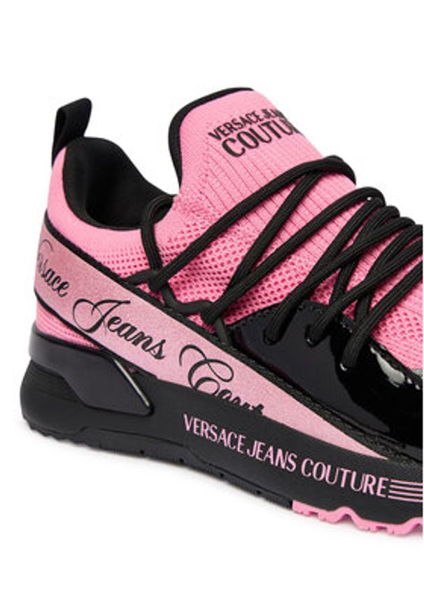 Versace Jeans Couture Sneakersy 80VA3SA8 Różowy. Kolor: różowy. Materiał: materiał
