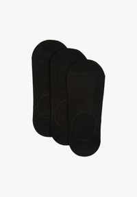 Born2be - Czarne 3-pack Skarpety Stopki Gładkie z Włóknem Bambusowym Ontall. Kolor: czarny. Materiał: włókno. Wzór: gładki