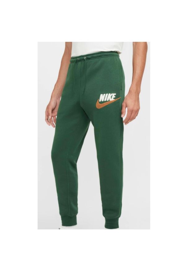 Spodnie Dresowe Męskie Nike. Kolor: zielony. Materiał: dresówka. Sport: fitness