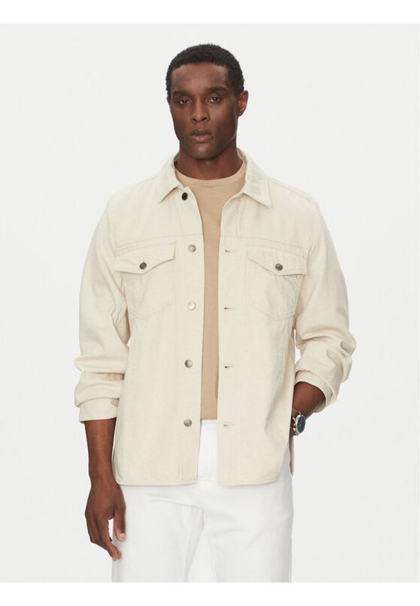 Michael Kors Koszula CR5900PBK8 Écru Regular Fit. Materiał: bawełna