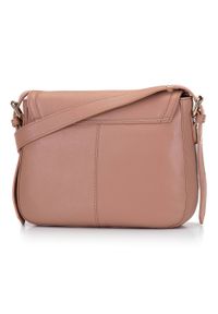 Wittchen - Damska listonoszka skórzana saddle bag. Kolor: różowy. Wzór: aplikacja, haft. Dodatki: z haftem. Materiał: skórzane. Styl: retro, klasyczny, casual, elegancki #4