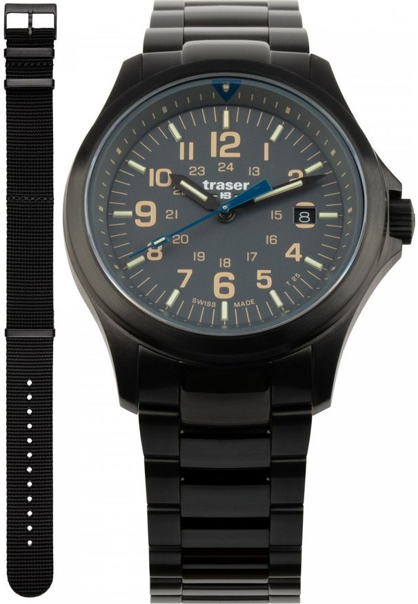 Zegarek Traser Zegarek męski Traser TS-111073 czarny. Kolor: czarny