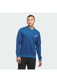 Adidas - Bluza Z Okrągłym Dekoltem Ultimate365 Climawarm. Typ kołnierza: golf. Kolor: niebieski. Technologia: ClimaWarm (Adidas). Sport: golf #1