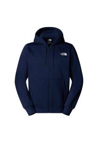 Bluza męska The North Face Simple Dome Full Zip 0A89FD8K21 - granatowa. Okazja: na co dzień. Typ kołnierza: kaptur. Kolor: niebieski. Materiał: materiał, poliester, bawełna. Styl: klasyczny, casual
