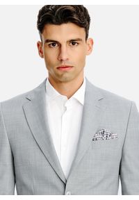 Pako Lorente - PAKO LORENTE - Szary garnitur męski z wełną. Kolor: szary. Materiał: wełna #10
